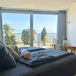 Terassenwohnung Naehe Salzburg, Ausblick *