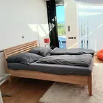 Terassenwohnung Naehe Salzburg, Ausblick Apartamento Freilassing